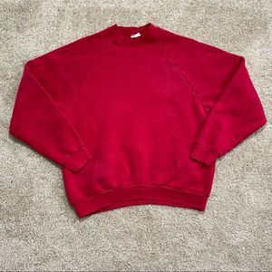 Vintage Fruit of the loom Red Pullover Crewneck Sweater women xl PreOwned